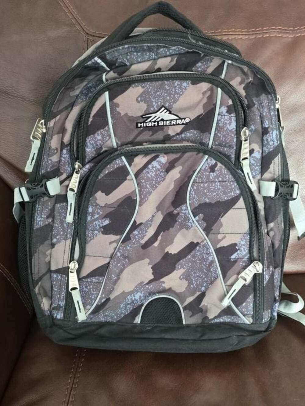 High Sierra Swerve Laptop Backpack Camo Brown Black School Work 18"
